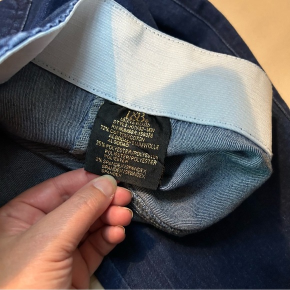 L&B Lucky & Blessed Flare Jeans | Dark Wash Pull-On Bell Bottoms | Frayed Hem - Picture 4 of 9